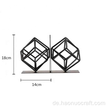 Buchstopper kreative Geometrie Bücherregal Schmiedeeisen Bücherregal